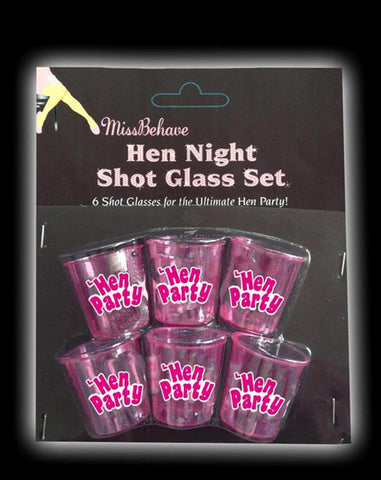 Hen Night Shot Glasses - 6 Pack