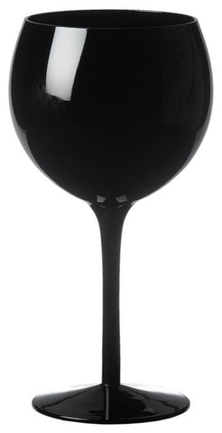Premium Italian Designed Black Polycarbonate Gin Glass x 4