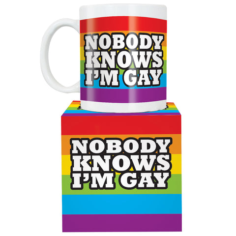 Nobody Knows I Am Gay Mug