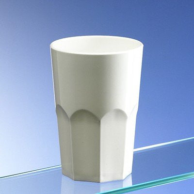 Large 2 Pint Plastic Glass - White (Set of 2)