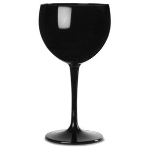 Premium Italian Designed Black Polycarbonate Gin Glass x 4