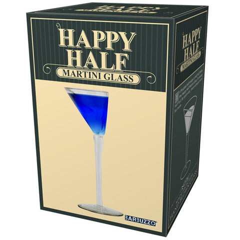 Happy Half Martini Glass