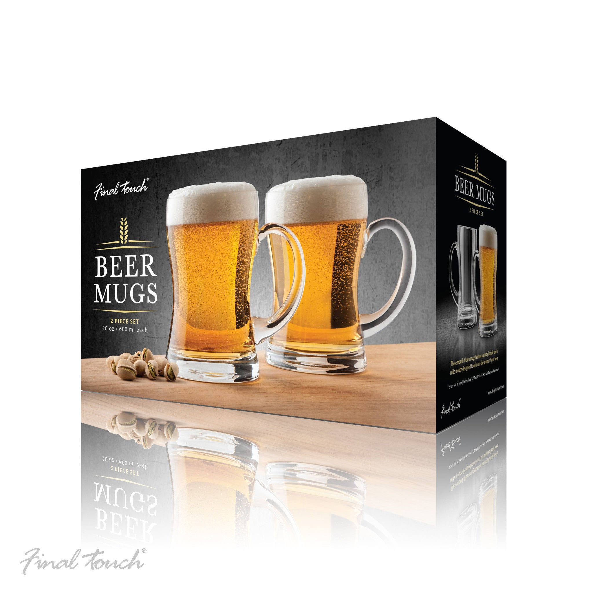 Final Touch Mouth Blown Beer Mugs