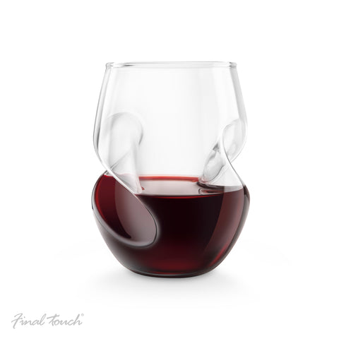 Final Touch Conundrum Red Wine Glasses