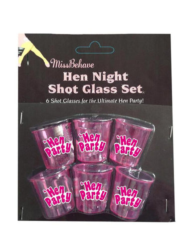 Hen Night Shot Glasses - 6 Pack