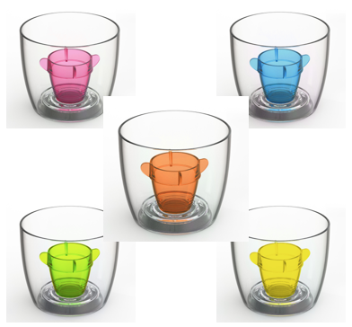 Deluxe Bomber Cup Mixed Colours - Pack of 50 to 250 (ex VAT)