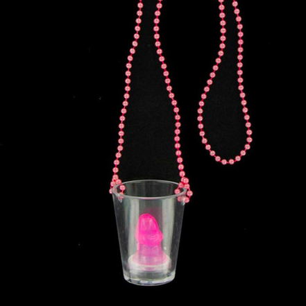 Hen Night Shot Glass Willy Necklace