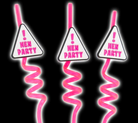 Hen Night Party Straws 3 Pack