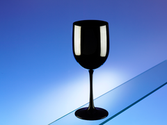 Premium Italian Designed Polycarbonate LARGE Black Wine Glasses 17oz/485ml x 4