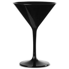 Premium Italian Designed Black Polycarbonate Martini Glass x 4