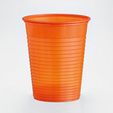 Coloured Drinking Cups - Orange (50 Pack)