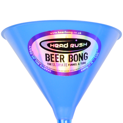 Limited Edition Ultimate Beer Bong - Blue Top, Grey Tube