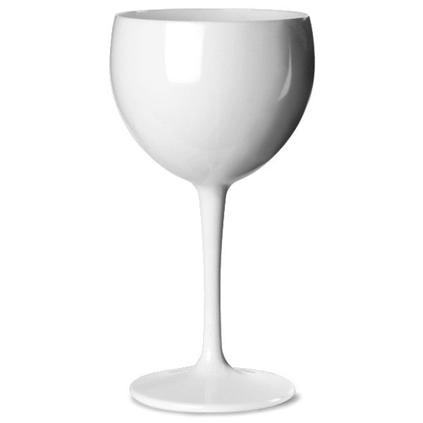 Premium Italian Designed White  Polycarbonate Gin Glass x 4