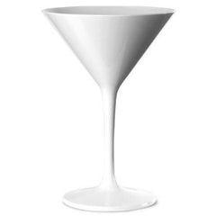 Premium Italian Designed White Polycarbonate Martini Glass x 4